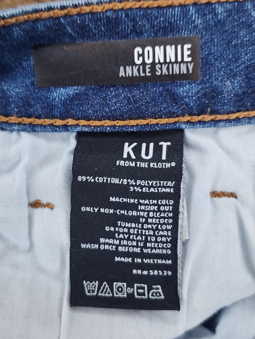 ​KUT from the Kloth Connie Ankle Skinny Jeans Raw Hem - 6 - Picture 6 of 6